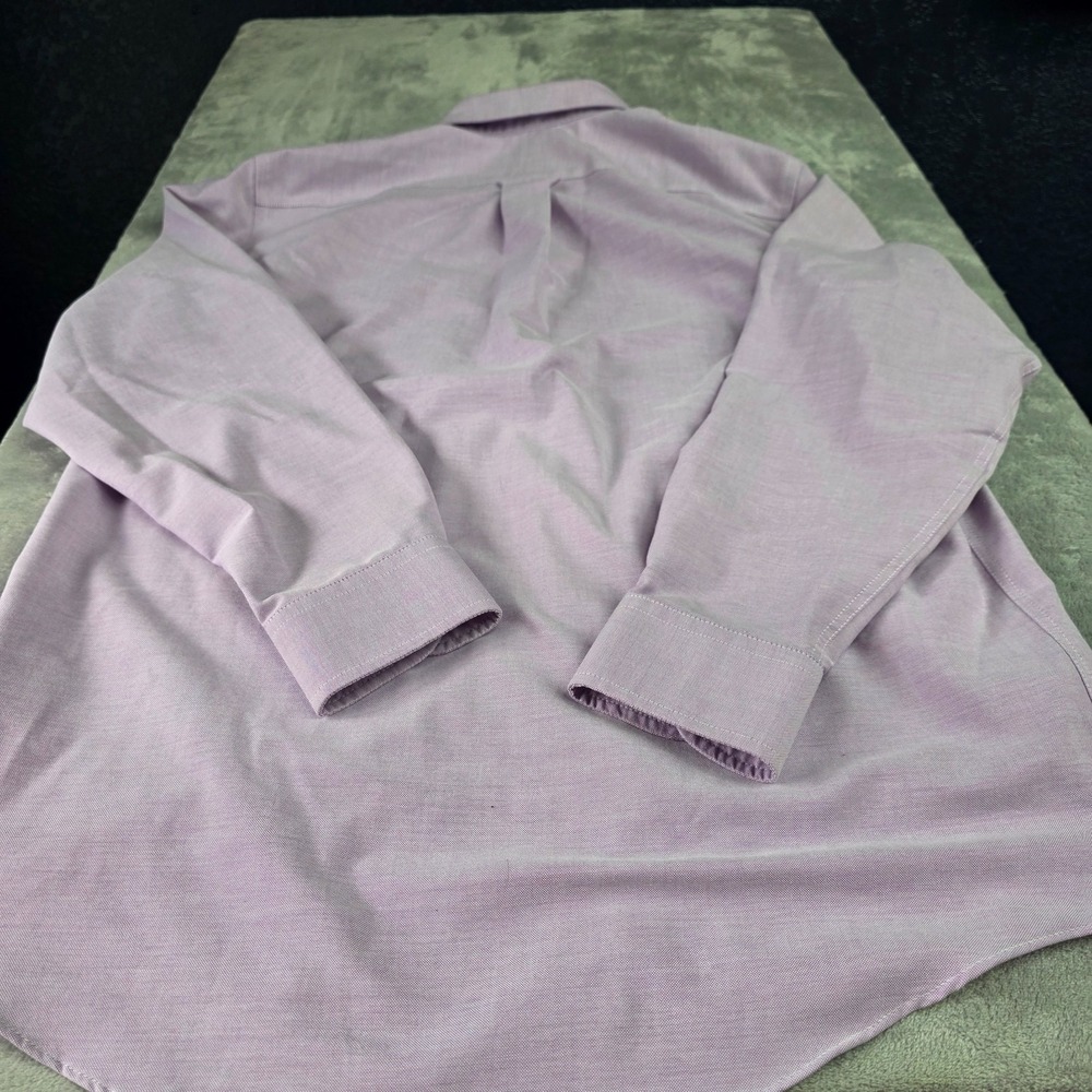 STAFFORD Lavender Long Sl "Oxford" Dress Shirt Men's Size 16 (34/35) - Picture 5 of 5